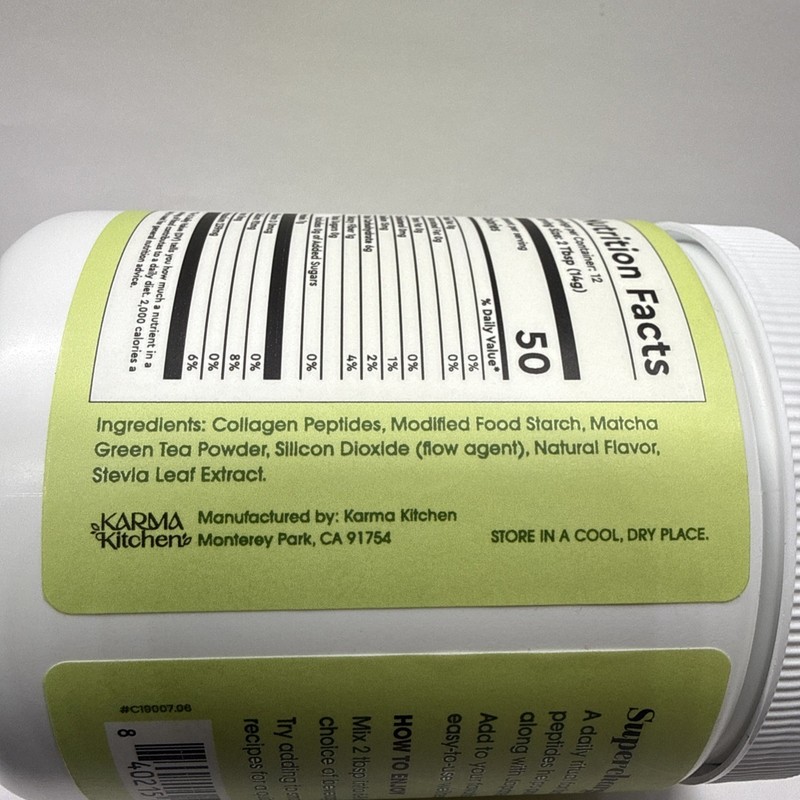Karma Kitchen Matcha + Collagen Antioxidants, Skin Hair Nail Health Exp: 09/27 gallery