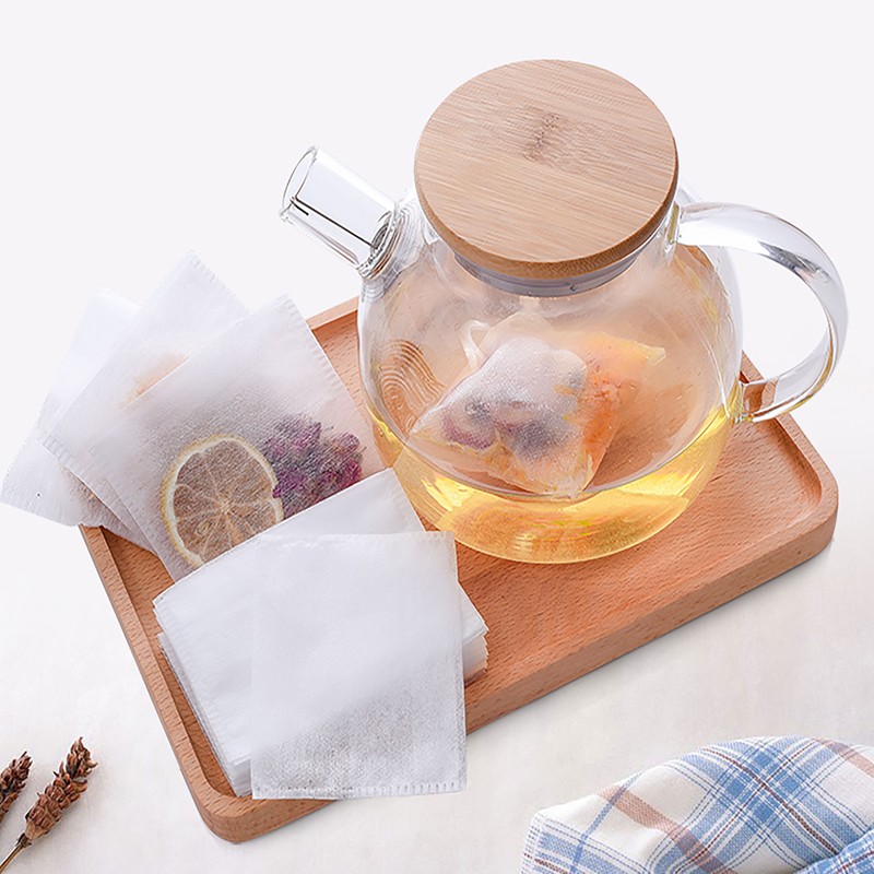 Assorted Sizes Non-woven Empty Teabags Heat Seal Filter Bag Loose Herbs Teabag gallery