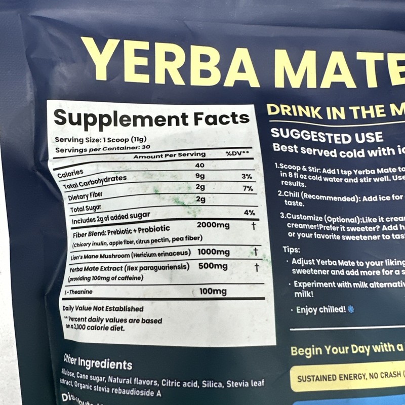 2X Yerba Mate Instant Tea Powder, Super Yerba MateTea Natural Energy & Gut H... gallery