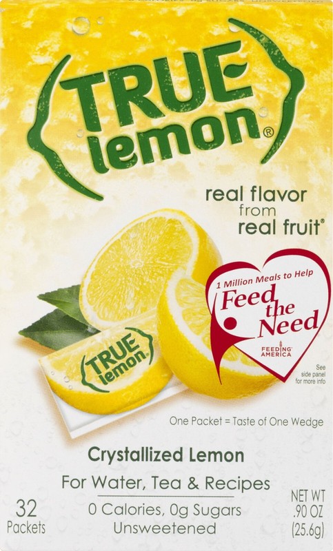 True Lemon Crystallized Lemon – 32 Packets – Net Wt. 0.9 oz