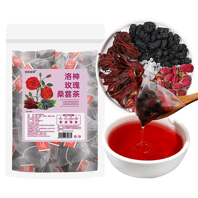 Hibiscus Tea with Rose and Mulberry Flower Tea-Liver Cleanse & Detox Herbal