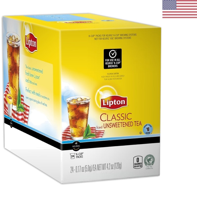 Classic Unsweet K-Cup Iced Tea – Brewed Black Tea, 96 Pods for Anytime Enjoyment