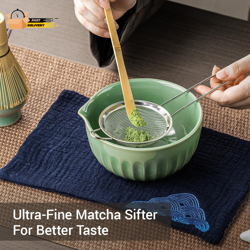 Matcha Whisk Set, Matcha Kit Includes Ceramic Matcha Bowl, 7 Pcs Matcha Tea Gre gallery