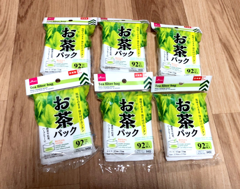 DAISO Tea Bag Empty Filter Bags for Tea Green Black Tea Made in Japan　6 Set