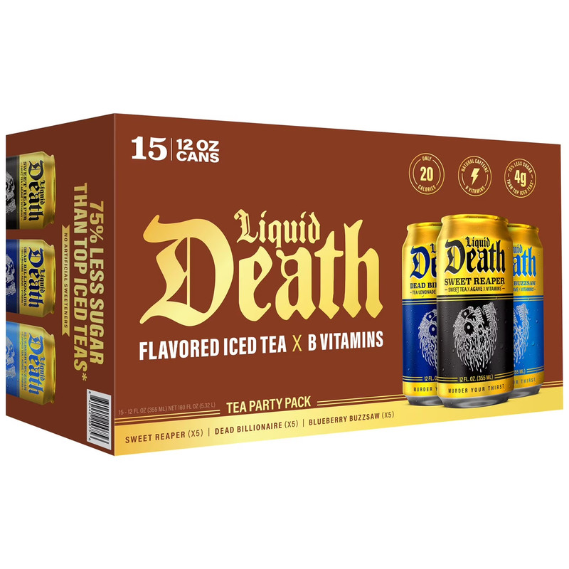 Liquid Death Flavored Iced Tea Variety Pack, 12 fl. oz., 15 pk…