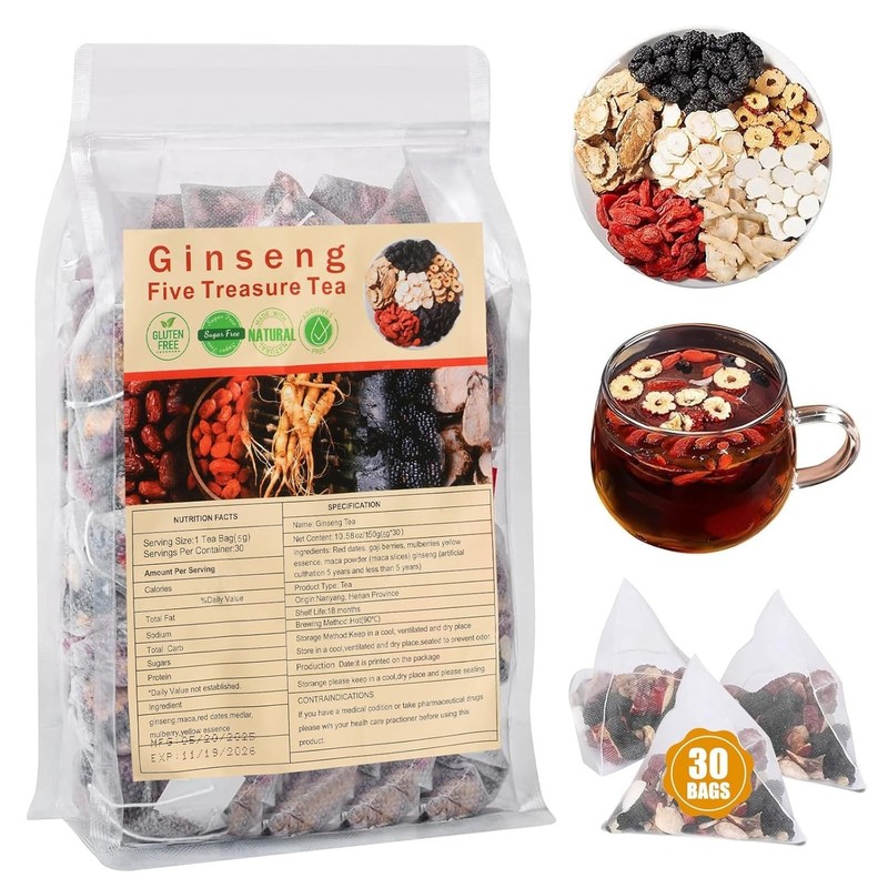 Monbrizz kidney tea formula Ginseng Six treasure tea te divina maca root Goji