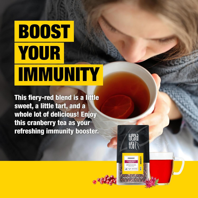 - Cranberry Hibiscus Rooibos Tea, Fireberry, Loose Leaf, Herbal Blend with Hibis gallery
