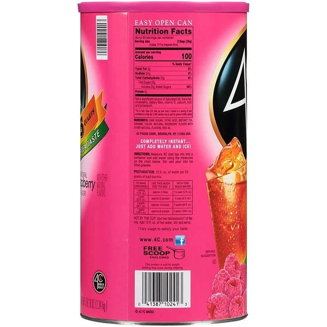 3 Pack - 4C 35 QT Raspberry Iced Tea Mix (82.6 oz.) gallery