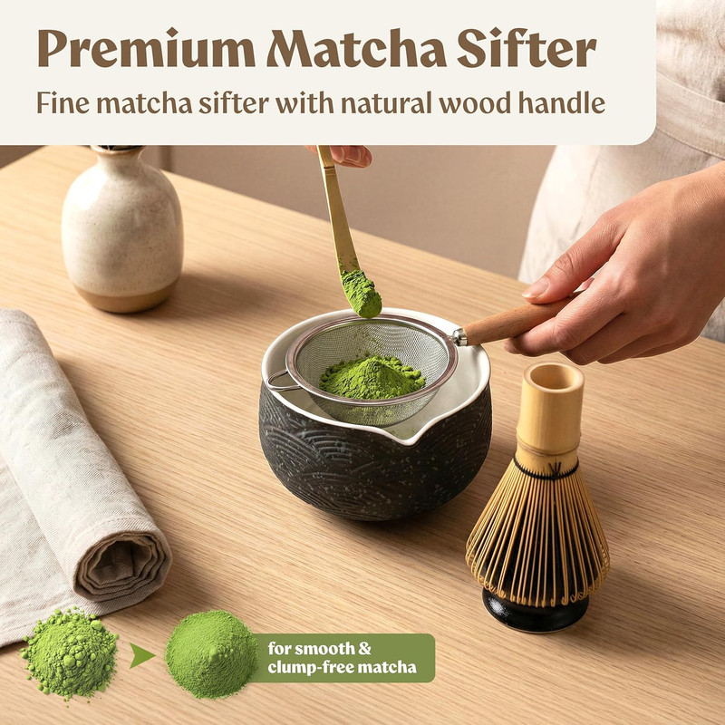 Matcha Kit Whisk Set (7 Pcs) - Complete Matcha Set, Matcha Bowl with with Bowl, gallery