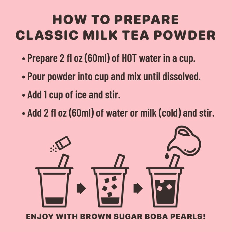 Bubble Tea Kit Tapioca Pearls Instant Milk Tea 3 Servings Boba Drink gallery