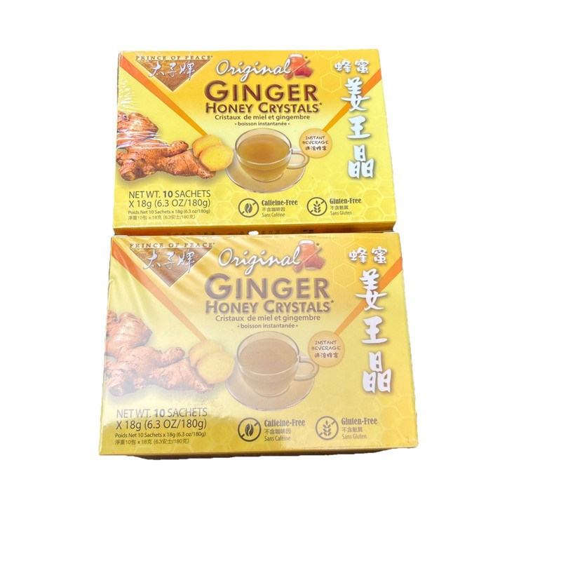 Prince of Peace Ginger Honey Crystals, Instant Beverage, Caffeine Free, 6.3 oz!