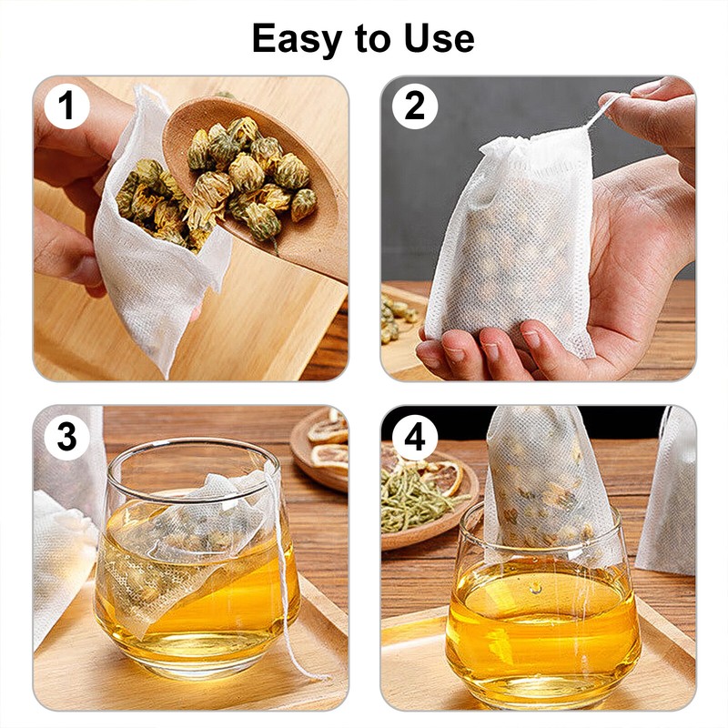 500pcs Tea Filter Bags Disposable Empty Tea Bags Tea Infusers Bag for Loose Leaf gallery
