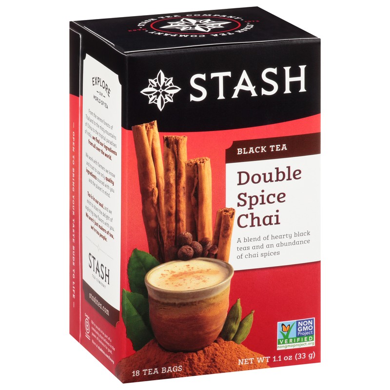 Stash Tea Tea Double Spice Chai Essence 18 bags (Pack of 6)