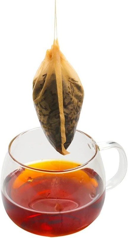 Biodegradable Tea Filter Bags with Drawstring - Set of 100, 3.15 x 3.94 Inch gallery