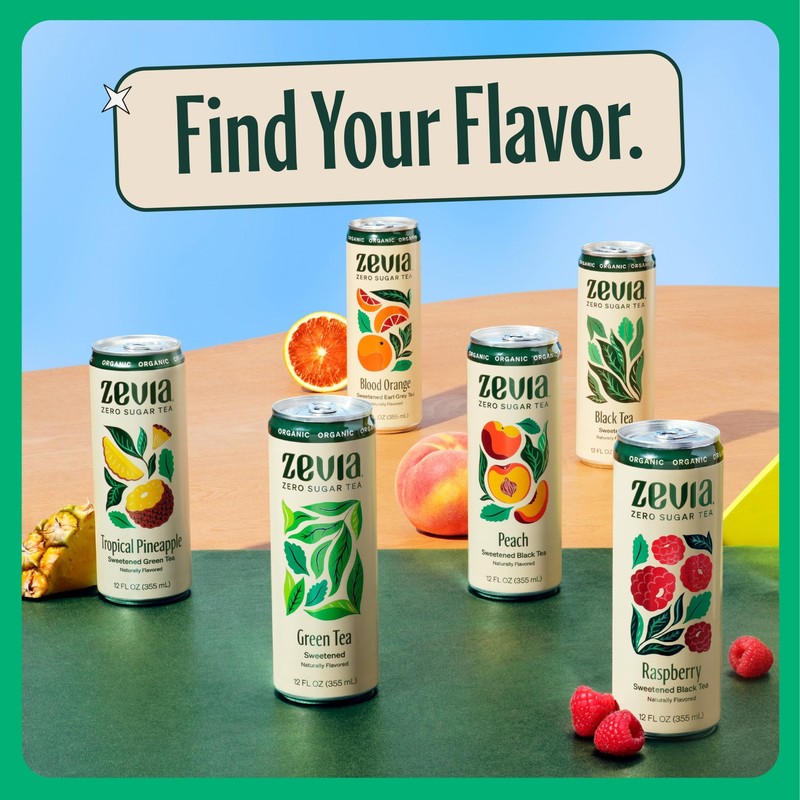 Zero Sugar Raspberry Black Tea Cans (12-Pack) - Naturally Sweetened, Vegan gallery