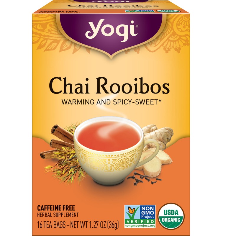 Yogi Tea – Chai Rooibos Tea (4 Pack) Caffeine Free – 64 Organic Herbal Tea Bags
