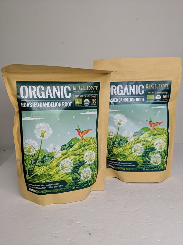 GLDNT Organic Roasted Dandelion Root Tea Bags Total of 200 Tea Bags Exp 4/2027