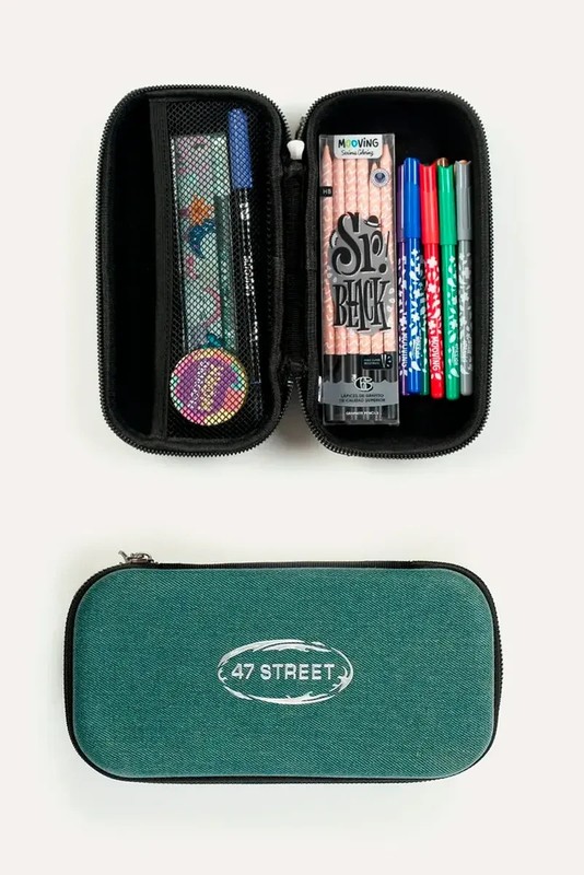 47 Street - Cartuchera Rigida Denim