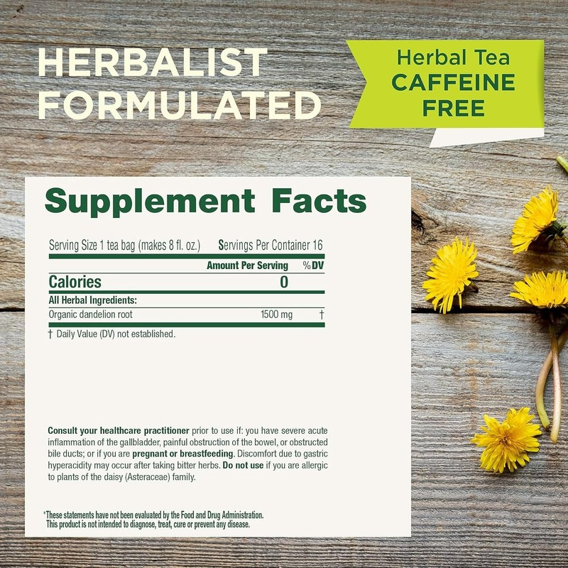 Organic, Roasted, Dandelion Root Tea - Supports Normal Detox + Digestion - Ko... gallery