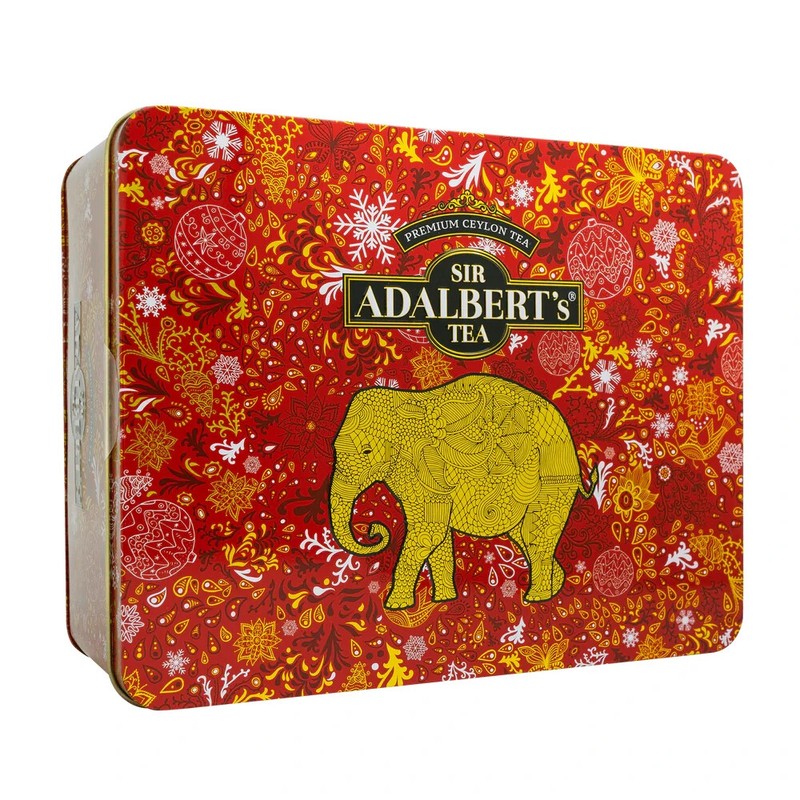 Adalbert's Tea Classic Red Gift Tin - 80 envelopes - 160g