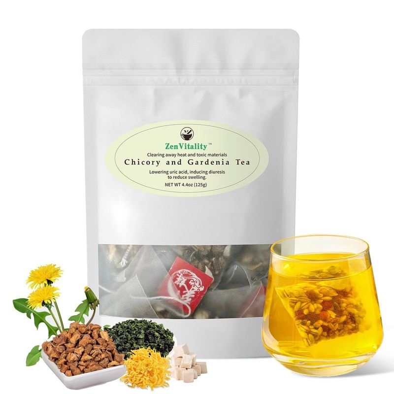 ZenVitality Chicory And Gardenia Tea Bags Kidney and Liver Tea chicory root C...