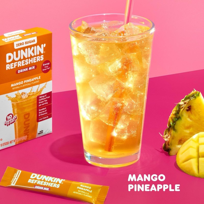 Dunkin’ 🍩 Refreshers Singles To Go! Mango 🥭 Pineapple 🍍10 packets gallery