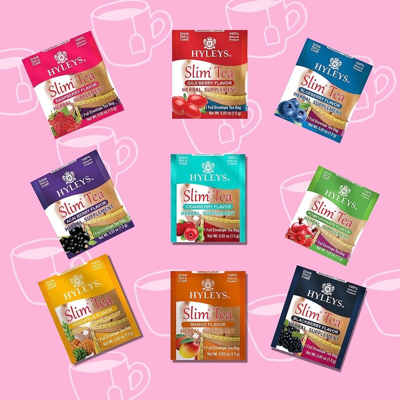 Hyleys Slim Tea 9 Flavor Assortment 100 Ct - Weight Loss Herbal Supplement gallery