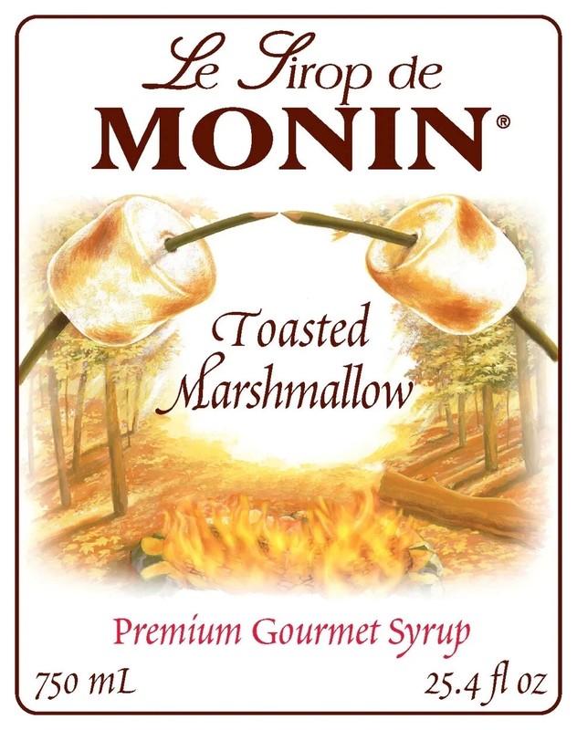 Monin Toasted Marshmallow Syrup (750mL), H-Toasted Marshmallow coffee 1 bottle