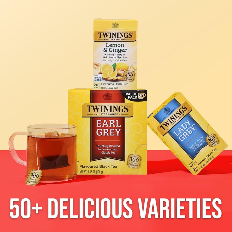 Elegant Earl Grey Black Tea - 50 Count Packs of 6, Infused with Bergamot Flavor gallery