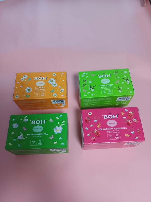 4xBoh Strawberry Raspberry,Camomile,Lemon myrtle and Jasmin greentea(25tea bags)