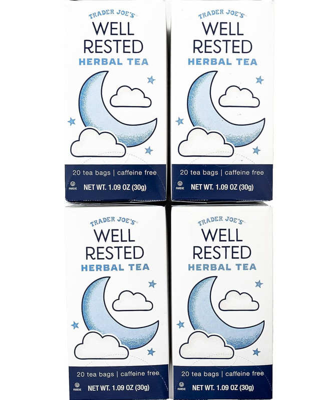 4 X Trader Joe’s Well Rested Chamomile Tea *20 Bags per Box Decaf
