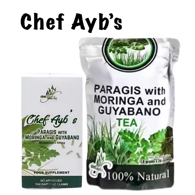Chef Ayb’s Paragis With Moringa and Guyabano Capsules + Tea (20 Tea bags)