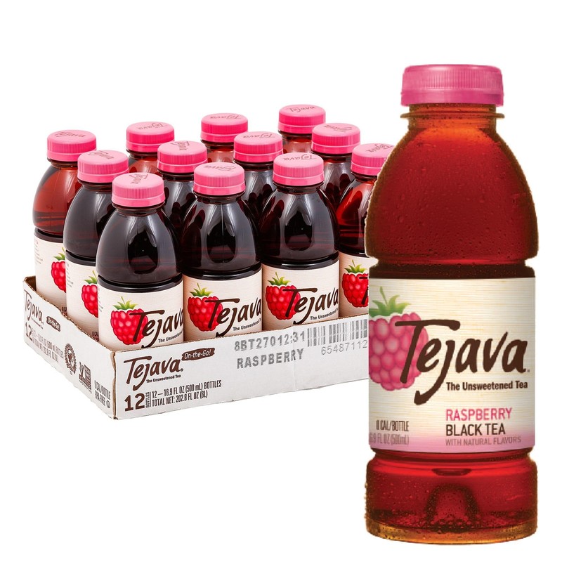 Unsweetened Raspberry Black Iced Tea, 16.9oz PET Bottles, Award Winning, Non-…