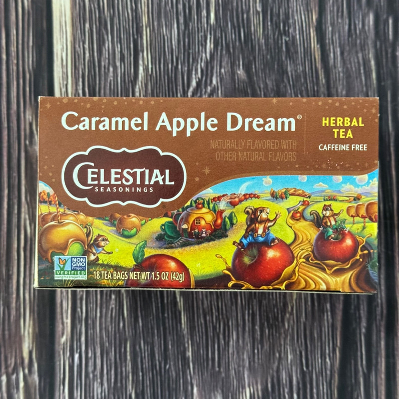 Celestial Seasoning Caramel Apple Dream Herbal Tea 18 Bags Non GMO Verified