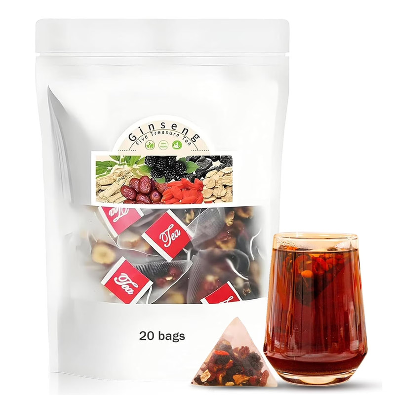 Ginseng Five Treasure Tea – Kidney Cleanse/Detox-40 tea bags-Free Shipping