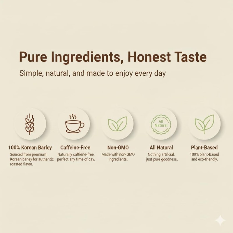 Korean Barley Tea – Roasted Boricha Mugicha, Nutty Herbal Tea, Caffeine-Free,... gallery
