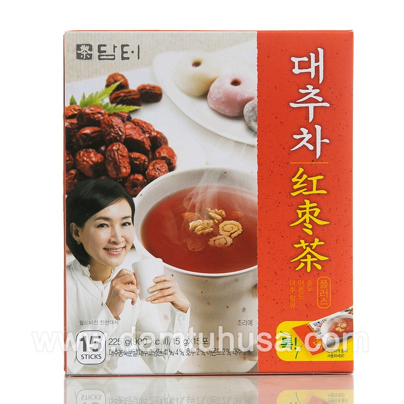 DAMTUH Korea Traditional Jujube Tea Powder 15 Sticks, Herbal Tea, Korean Tea