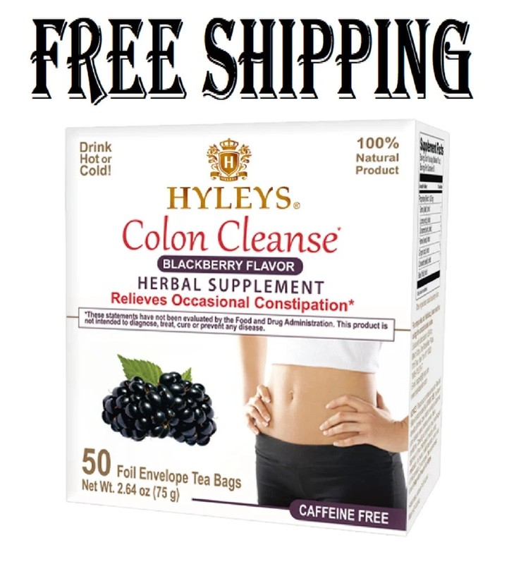 Hyleys Colon Cleanse Tea Blackberry Flavor – 50 Tea Bags (1 Pack)