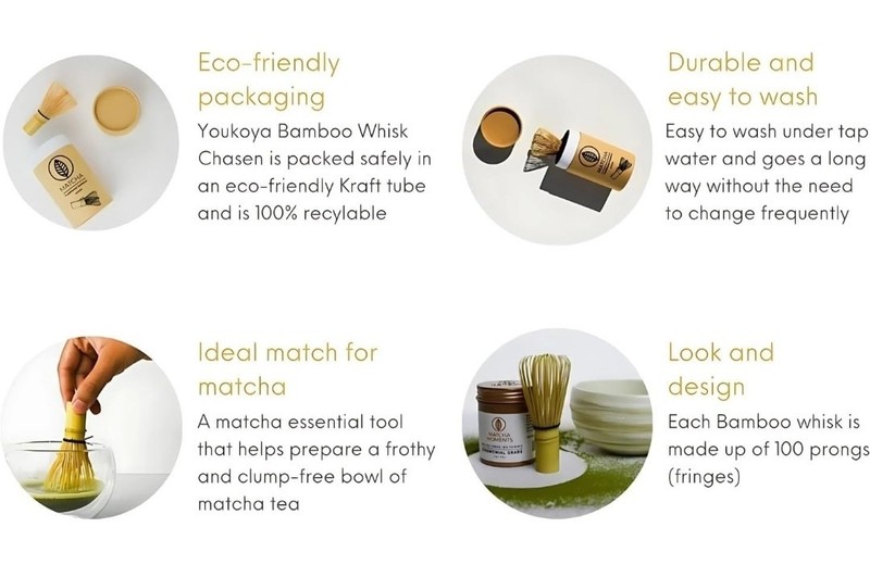4 Piece Matcha Set Starter Kit Traditional Tea Tools Barista Grade, OPEN BOX gallery