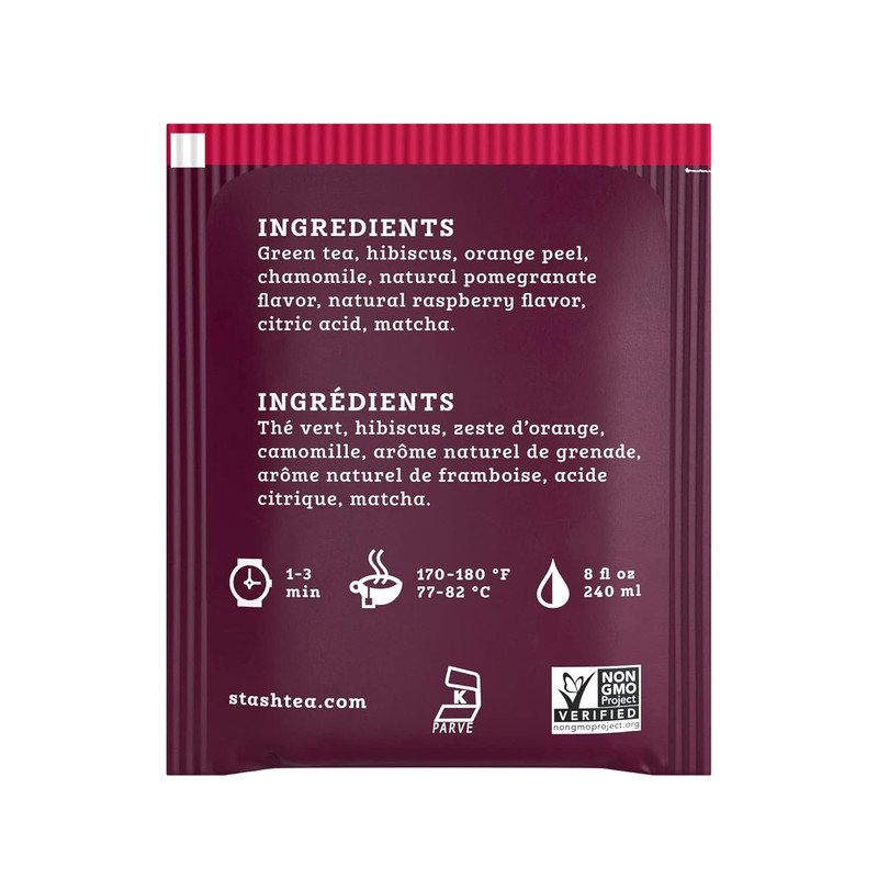 Stash Tea Pomegranate Raspberry Green Tea, Box of 100 Tea Bags gallery