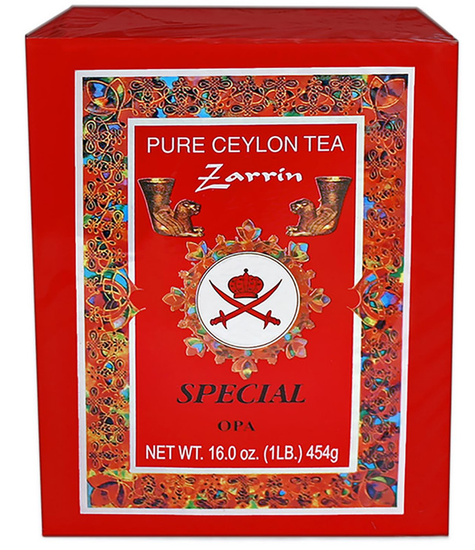 Zarrin - Pure Ceylon Tea OPA, Orange Pekoe A, 1LB (454g), Loose Leaf Tea (2 pk)