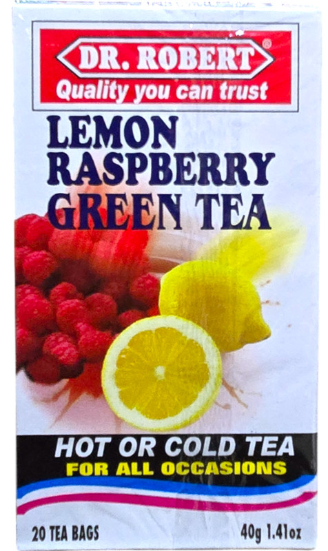 Dr Robert Lemon Raspberry Green Tea Bags 20ct Natural Herbal Health