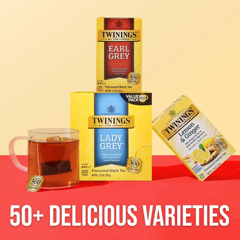 Lady Grey Black Tea Individually Wrapped Bags, 100 Count (Pack of 1), Orange Pee gallery