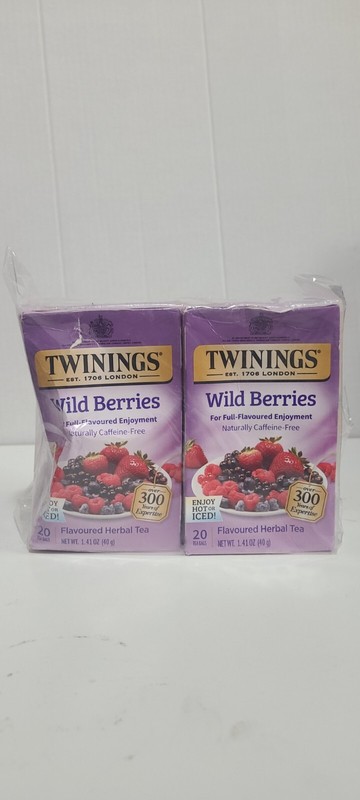 Herbal Tea, Wild Berries, Caffeine Free, 20 Tea Bags, 1.41 oz (40 g) X 2 Packs