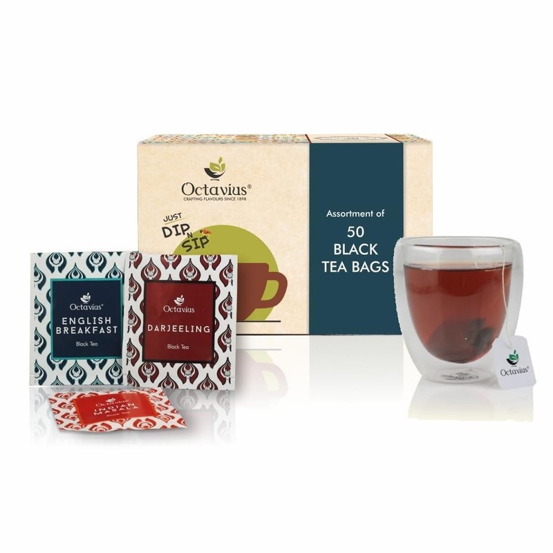 Octavius Assorted Black Tea Sampler Pack | 3 Flavours | 50 Tea Bags x 2 Packs…