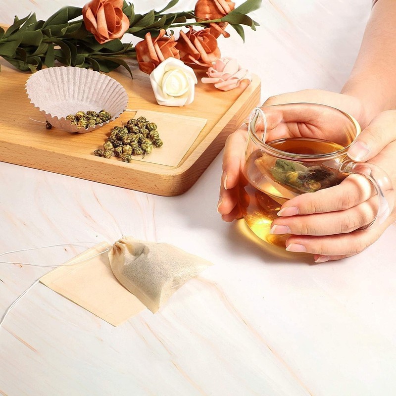 Versatile 100Pcs Disposable Tea Bags - Eco-Friendly & Ideal for All Infusions gallery