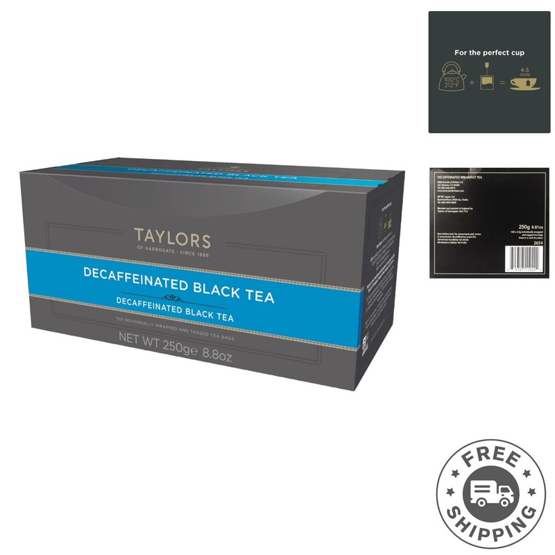 Natural Decaffeinated Black Tea from Kenya – 100 Bags for Anytime Sipping