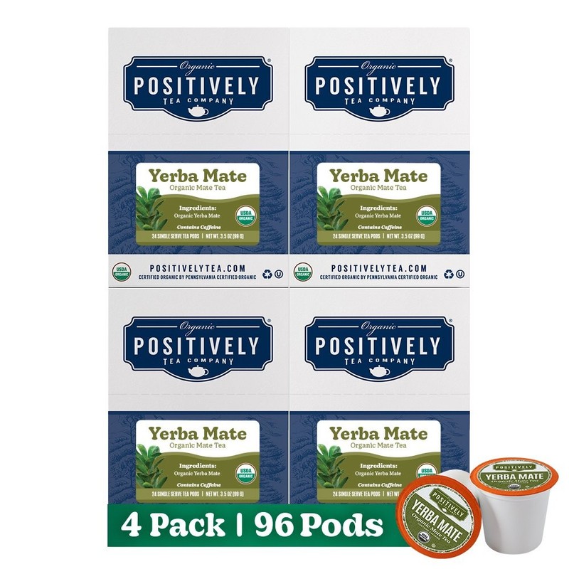 Positively Tea | Organic Yerba Mate Tea | 96 Pods, Keurig Compatible