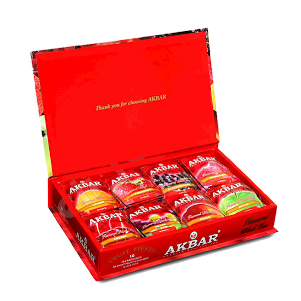 Akbar Premium Quality Tea Assortment FRUIT FIESTA 80 Teabags
