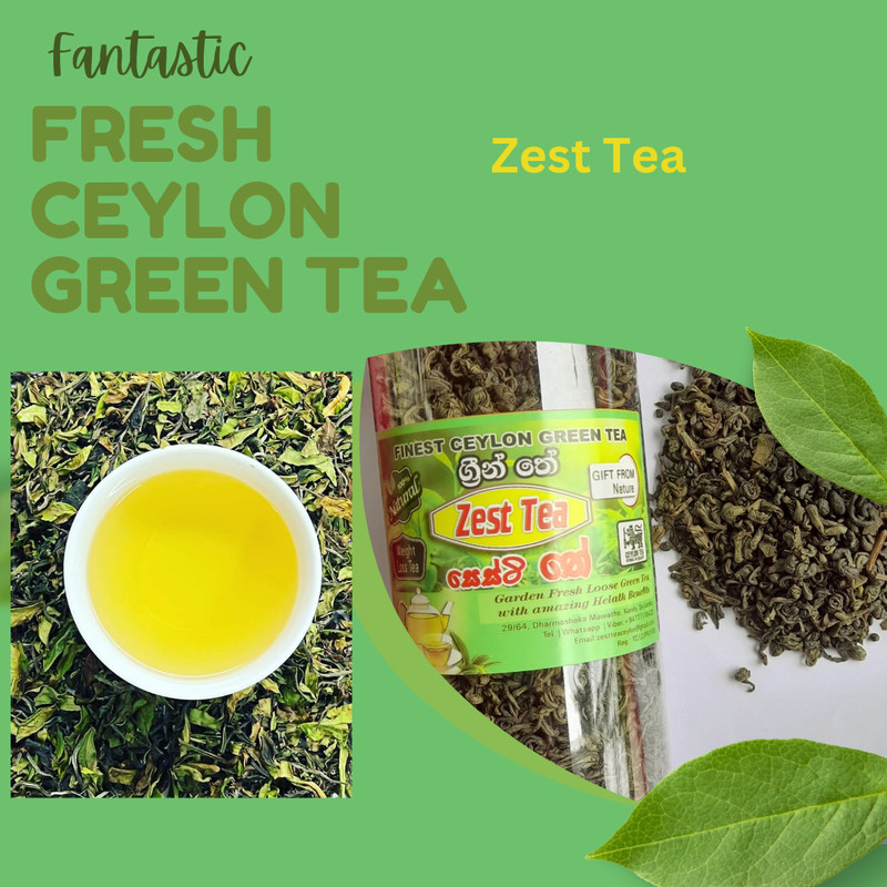 Pure Ceylon Finest Green Tea Weight Loss Natural Beverage, Free Shipping